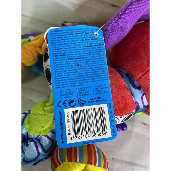 Playgro Activity Friend Pooky Puppy Dog Colorful Baby Rattle Teething Ring Toy - Picture 5 of 6